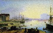 Maxim Nikiforovich Vorobiev Sunrise over the Neva river France oil painting artist